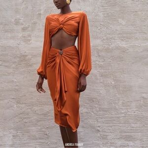 Andrea Iyamah Behati Ruffled top And Behati wrap skirt